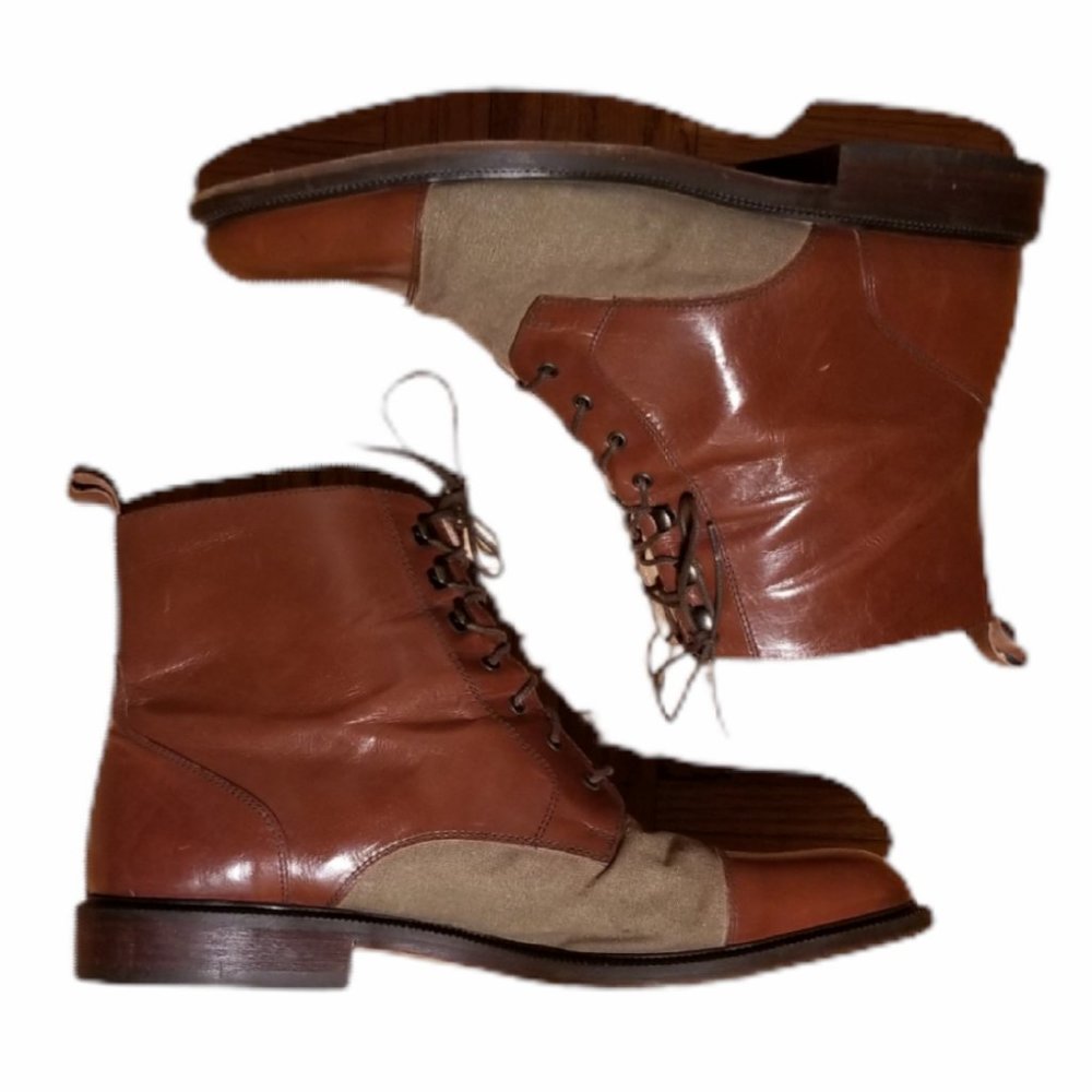 Men's IDEA Leather & Canvas Boots (Size 11.5/12) - Picture 8 of 12